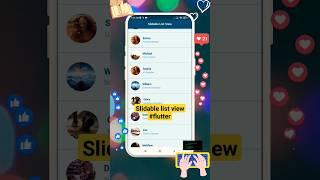 Slidable Listview #flutter #shorts #short #flutter #flutterdeveloper #application #appdevelopment