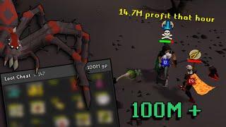 I Made 100M In 10 Hours Killing Spindel Bots