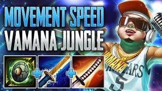 FULL MOVEMENT SPEED BUILD! Vamana Jungle Gameplay (SMITE Conquest)