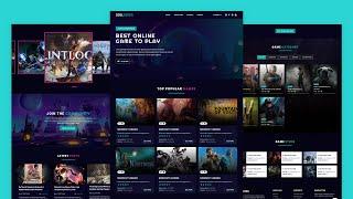 Make A Responsive Gaming Website Using HTML, CSS (Tailwind CSS) & JavaScript | Gaming Website