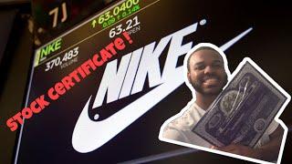 Original Nike Stock Certificate Unboxing (GiveAShare)