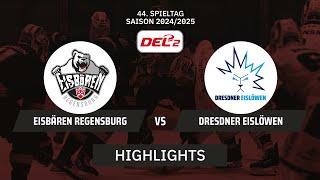 DEL2: Eisbären Regensburg vs. Dresdner Eislöwen I Highlights - 44. Spieltag | SDTV Eishockey