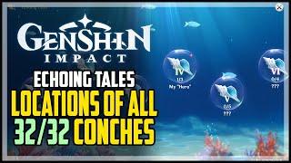 All 32 Echoing Conch Locations Genshin Impact