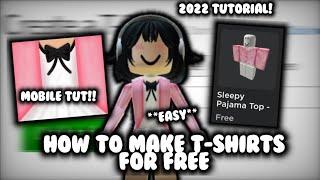 How To Make FREE T-SHIRTS On ROBLOX!  How to make and upload!! | Roblox T-shirt Tutorial