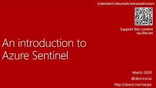 An introduction to Azure Sentinel