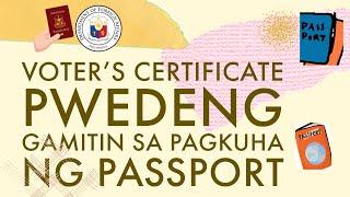 Voter's Certificate pwedeng gamitin sa pagkuha ng PASSPORT #2023 #passport #updated