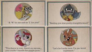 Cuphead: The Delicious Last Course - All Game Over Screens & Boss Death Quotes