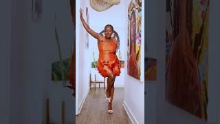 Elegant & Bold! Stunning Orange Butterfly Dress by Nigerian Designer Imad Eduso | Fashion Try-On