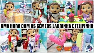 UMA HORA DE MUITA DIVERSÃO COM OS GÊMEOS LAURINHA E FELIPINHO