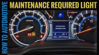 How To Reset The Maintenance Light On A 2015 Toyota 4runner