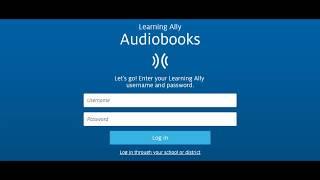 Learning Ally Audiobook App