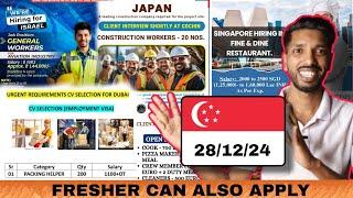 Japan  Singapore  Israel  Dubai  Saudi  Kuwait  and Europe Job