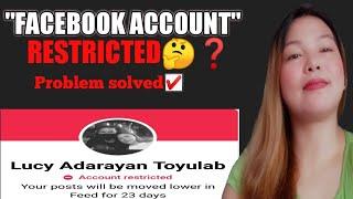 Fb account Restricted how to fix it||personal fb account restricted paano ayusin.@Llatutorials