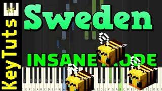 Sweden from Minecraft - Insane Mode [Piano Tutorial] (Synthesia)