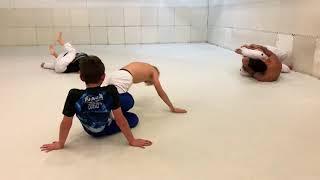 High-level BJJ kids sparring No-Gi