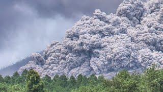 Terrifying Pyroclastic Flow descending from Mount Merapi Volcano