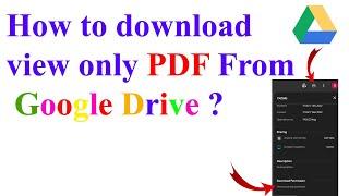 Download View Only PDF files from Google Drive || Two ways to download View Only PDF files |
