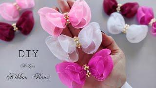  БАНТИКИ ИЗ ОРГАНЗЫ  DIY Ribbon Bows 