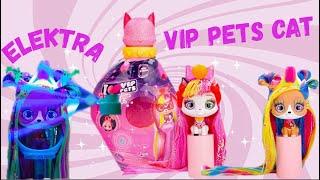  VIP PETS CATS ELEKTRA Gatita que brilla en la oscuridad UNBOXING 