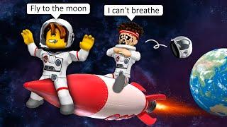 TO THE MOON in BROOKHAVEN! / ROBLOX Brookhaven RP - FUNNY MOMENTS