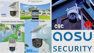 "Solar Powered Security: Watch Over Your Home 24/7 with The AOSU C9C Wireless Security Camera!"