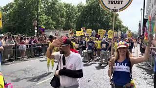 Protest: PRIDE LONDON but just the drumline.