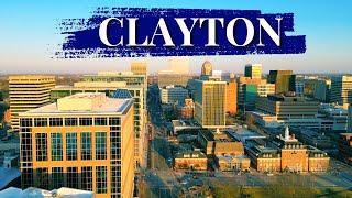 Downtown Clayton, MO Aerial Drone Tour 4K