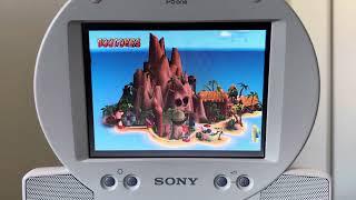 Crash Bandicoot 1 - Boulders Level Play Through - Sony PSone LCD Screen