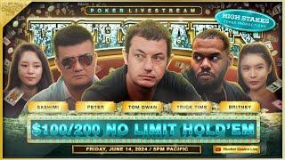 Tom Dwan, Peter, Britney, Trick Time & Sashimi! SUPER HIGH STAKES $200/400! Commentary by Raver
