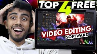 TOP 4 BEST & Completely FREE! Video Editing Software For PC/Laptop Without Watermark Basic to VFX