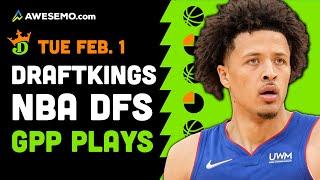 DraftKings NBA DFS Contrarian GPP Picks Today: Fantasy Basketball Sleepers | Tuesday 2/1/22