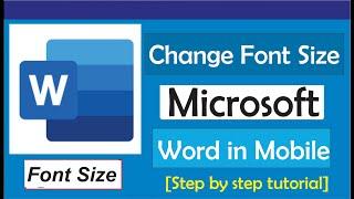 How To Change Font Size In MS Word Mobile (Increase & Decrease)