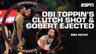 NBA RECAP  Rudy Gobert ejected, Obi Toppin’s game-winner & Rockets OT victory  | SportsCenter