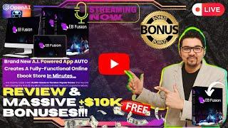 EBFusion Review[LIVE] AI That Auto-Creates A Fully-Functional Ebook Store In SecsFREE Bonuses