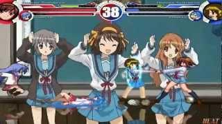 Haruhi Suzumiya & Konata Izumi vs Old Haruhi & Konata + Extra MUGEN Battle!!!