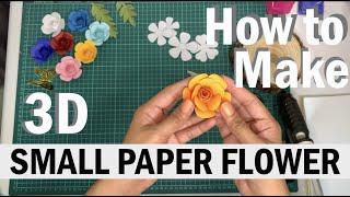 How to make 3D small paper flower (6cm) || Decorate with Jaydee