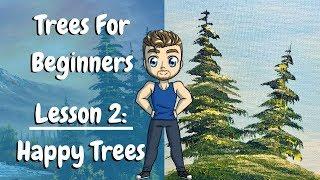 Painting Trees in Oil for Beginners - Pine Trees