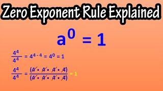 What Is The Zero Exponent Rule Explained - Zero As An Exponent - A Number Raised To 0, Zero