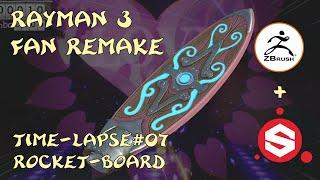 Teensie Highway Rocket-board | Rayman 3 fan Remake Time-lapse#07