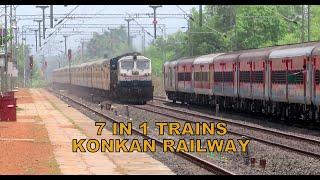 [7 in 1] Speedster Trains Konkan Railway : Jan Shatabdi + Rajdhani + Mandovi + Tutari + Many more