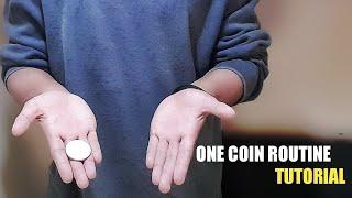 Learn HOW to do a Cool FINGER PALM ROUTINE using ONE COIN | The Power of Finger Palm | WHITEVERSE