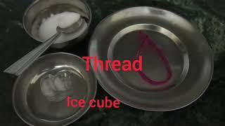 LIFTING ICE CUBE BY A THREAD|BK EXPERIMENTS