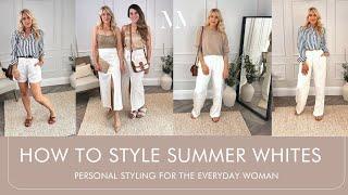 How To Style Your Summer Whites. How to style the right length of trousers for your height & shape.