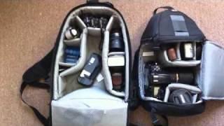 Selecting a camera bag - Lowpro mini trekker and Slingshot AW