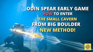 Get Odin's Spear Early Game - How to Get Into Small Cavern from Big Boulder (v1.7.0) - AC VALHALLA