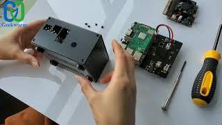 How to Install Geekworm Raspberry Pi X820  2.5" SATA HDD/SSD Board+X735 Board into X820 Metal Case?