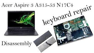 acer n17c4 laptop keyboard replacement | Battery | disassembly