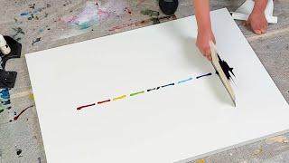 5 Abstract Acrylic Paintings / Easy Painting Techniques - Satisfying Miracle Life Art