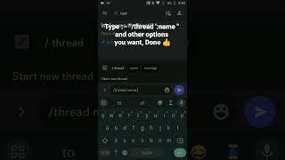 How to create a  thread using Slash command in Discord Mobile #roduz #discord #howto #how #thread