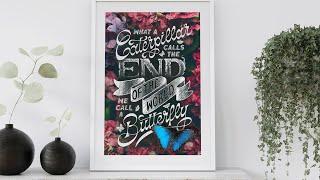 'The End Of The World' | Hand Lettering | Procreate Time-lapse | Spiritual Quotes